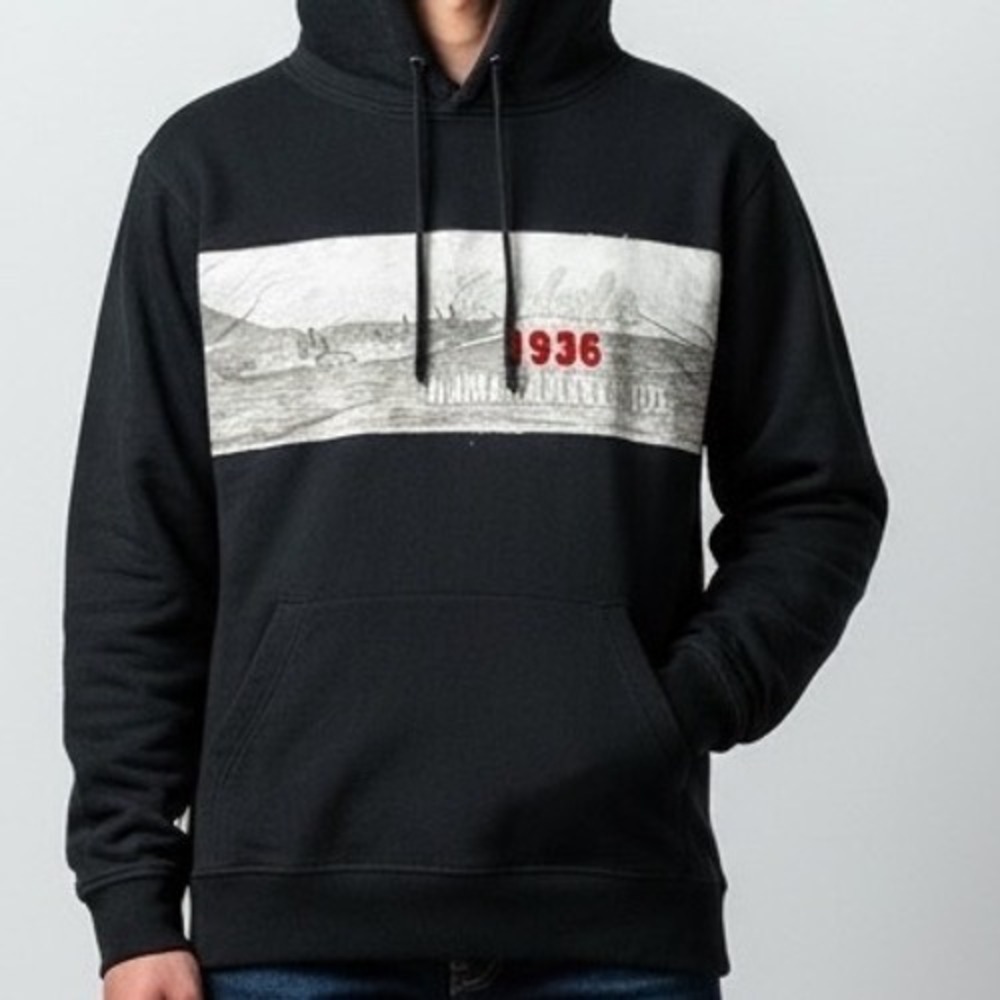 Kahala Mens Black Hawaiian Islands 1936 Graphic Pullover Hoodie XL surf‎ aloha